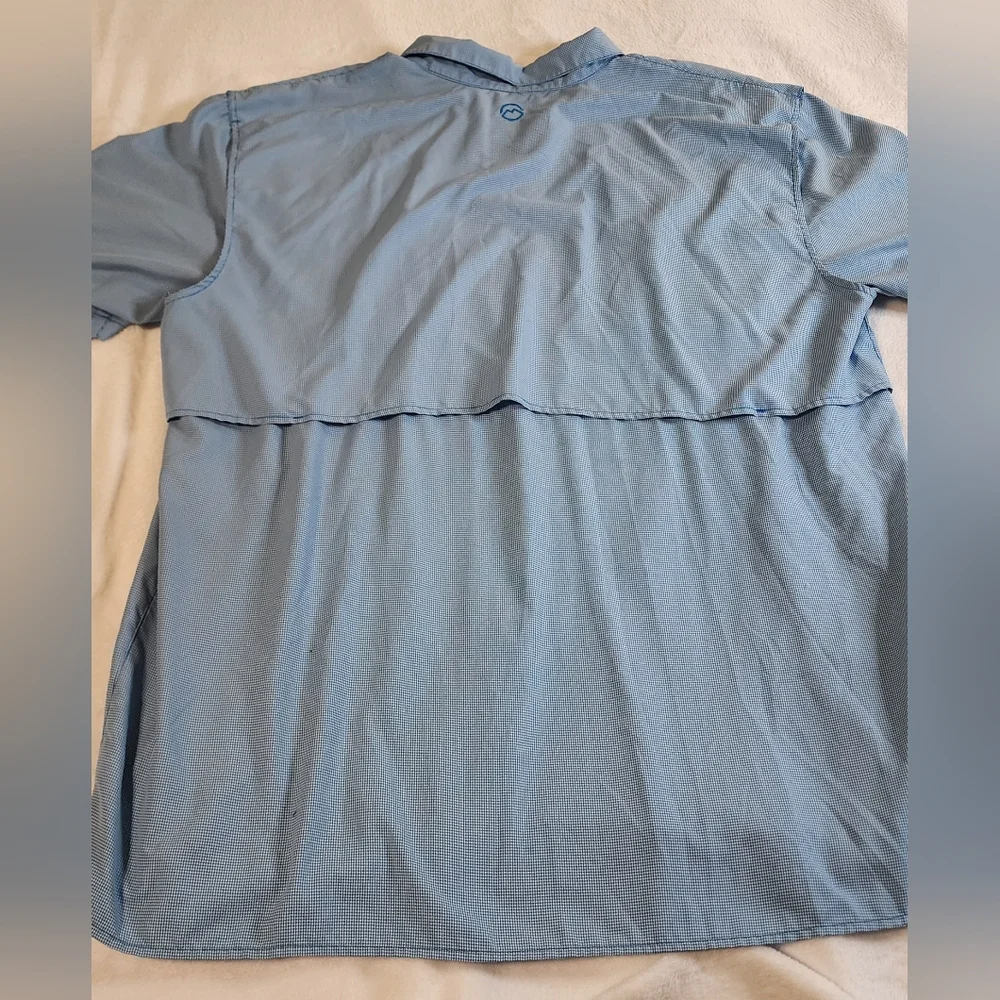 Magellan Outdoors Blue Plaid Fishing Relaxed Fit Shirt With Vents, Size XXL - Picture 3 of 9
